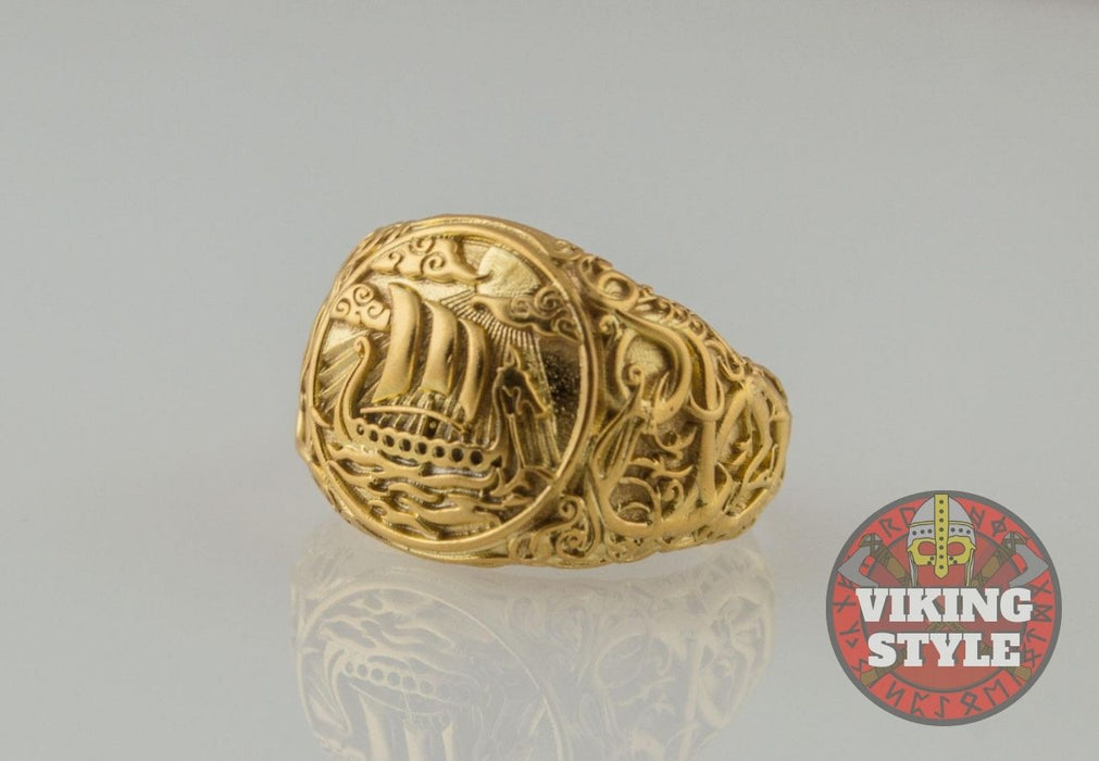 Drakkar Ring - Urnes, Gold