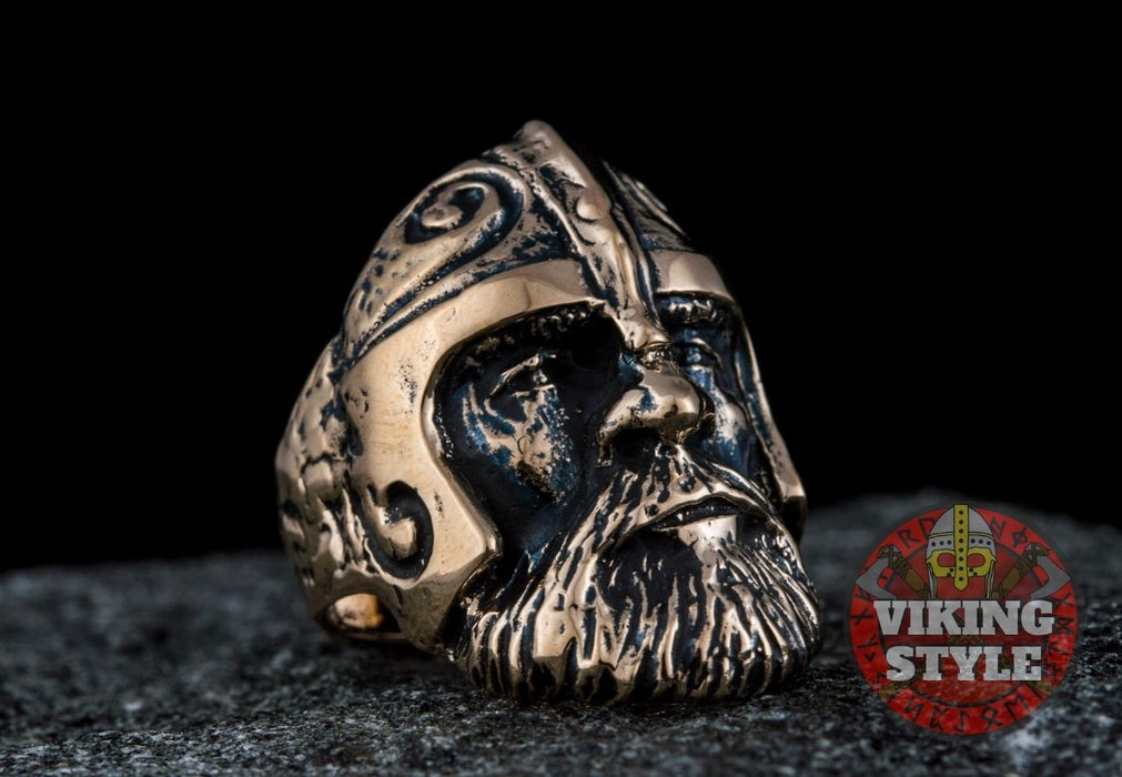 Viking Helmet Ring - Dwarf, Bronze