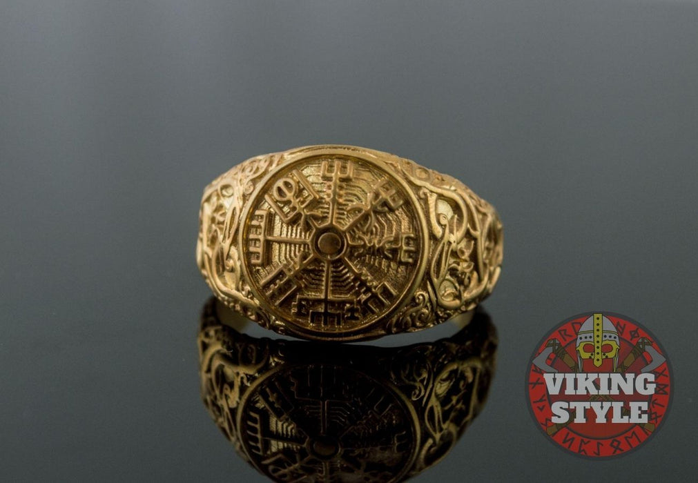 Vegvísir Ring - Urnes, Gold