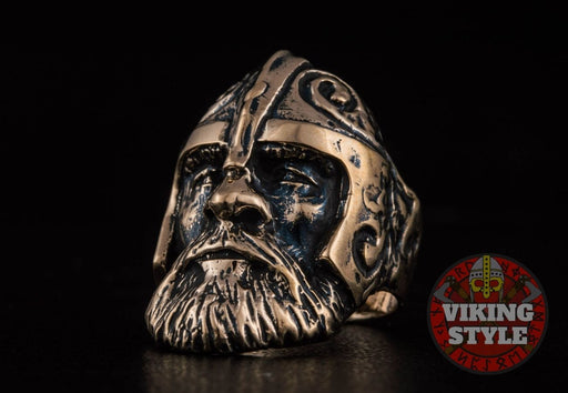 Viking Helmet Ring - Dwarf, Bronze