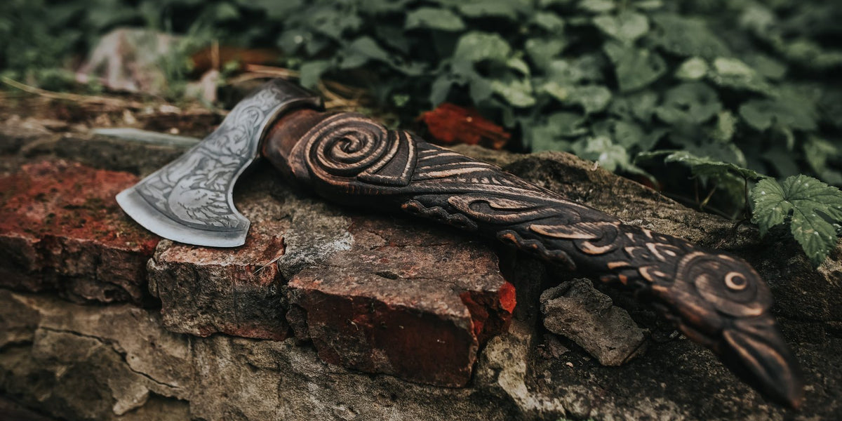 Handmade Viking Axe - Odin + Helm of Awe — VikingStyle