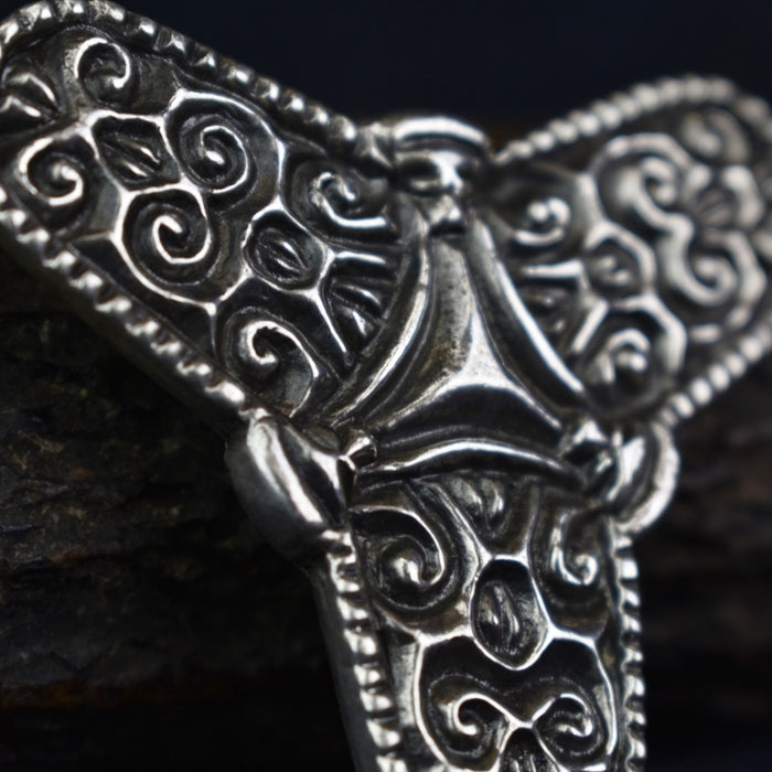 Silver Viking Trefoil Brooch