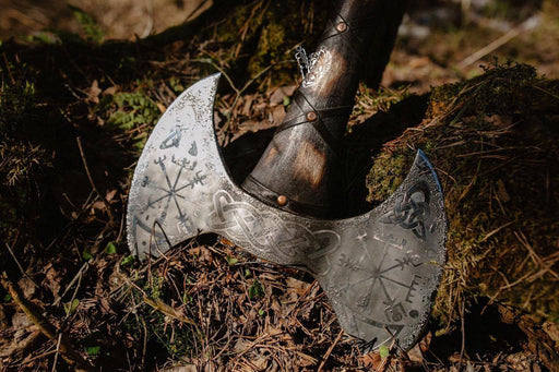 Engraved Double Sided Axe - VikingStyle