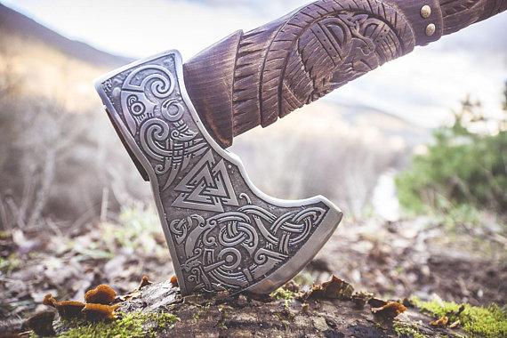 Handmade Viking Axe - Allfather design-VikingStyle