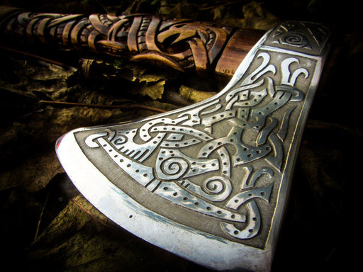 Handmade Viking Axe - Dragon - VikingStyle