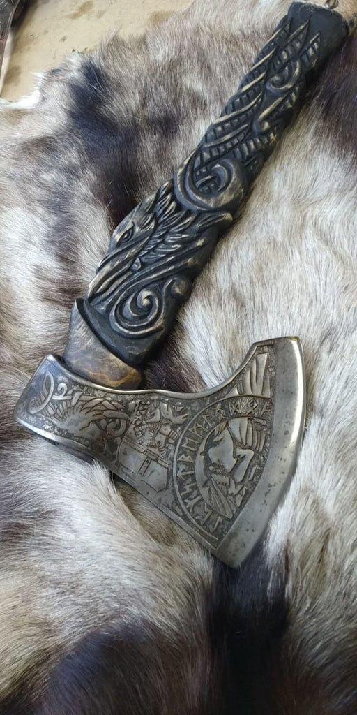 Handmade Viking Axe - Vedrfolnir-VikingStyle