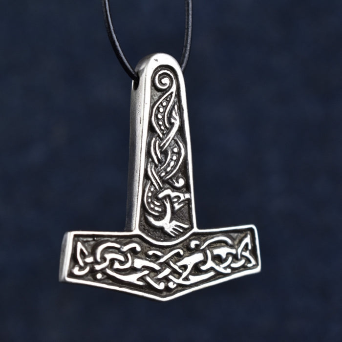 Large Silver Thor's Hammer Pendant