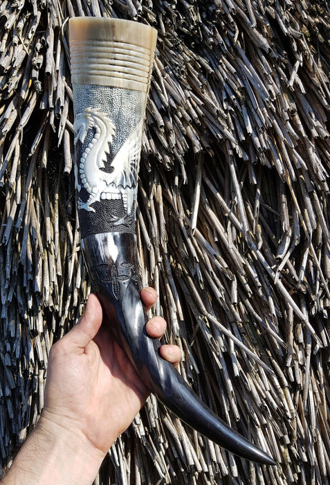 Norse Dragon Drinking Horn-VikingStyle
