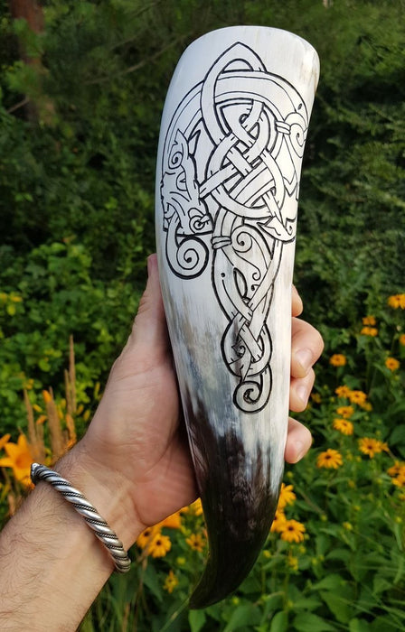 Norse Wolf Drinking Horn-VikingStyle