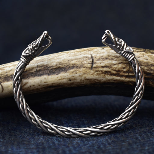 Viking Bracelets - Small Silver Dragon Bracelet