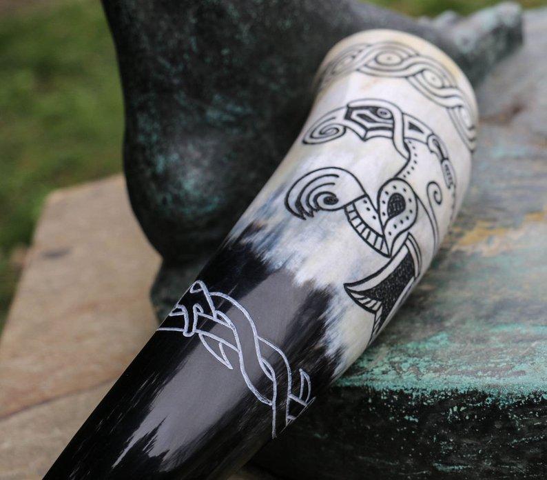 Viking Raven Drinking Horn — VikingStyle